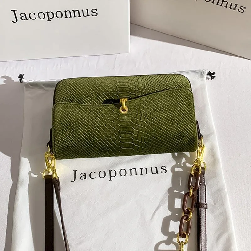 Factory Wholesale/Supplier Low Order Quantity 2023 New Fashion Ladies Handbag High quality/High cost performance Serpentine Green Single Shoulder Crossbody Bag