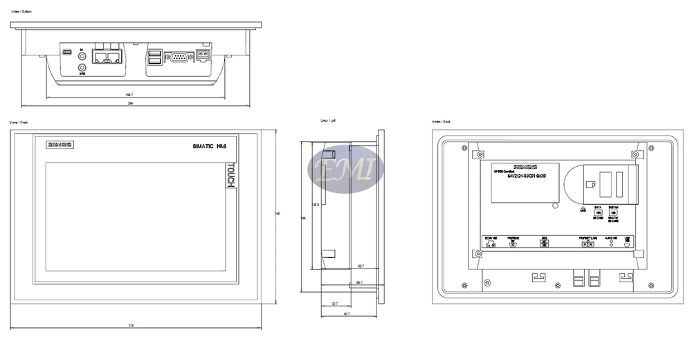 6AV2124-0jc01-0ax0 Simatic Tp900 Comfort Panel Touch Operation 9in Widescreen TFT Display HMI Mpi/Profibus Dp Interface New Unopened