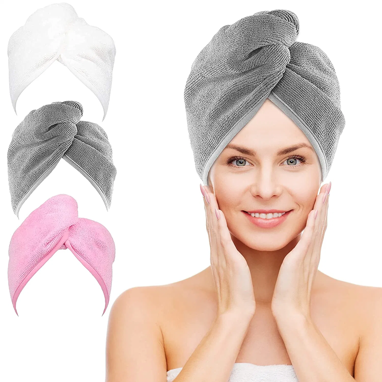 Add to Compare Share Wholesale Soft Textile Hair Drying Towel, Promotion Microfiber Hair Towel