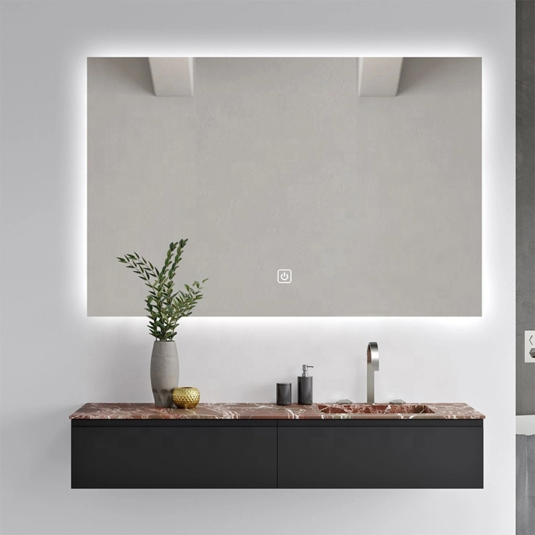 Miroir LED intelligent de salle de bains ajustable avec désembuage illuminé personnalisé - Accessoires de salle de bains.