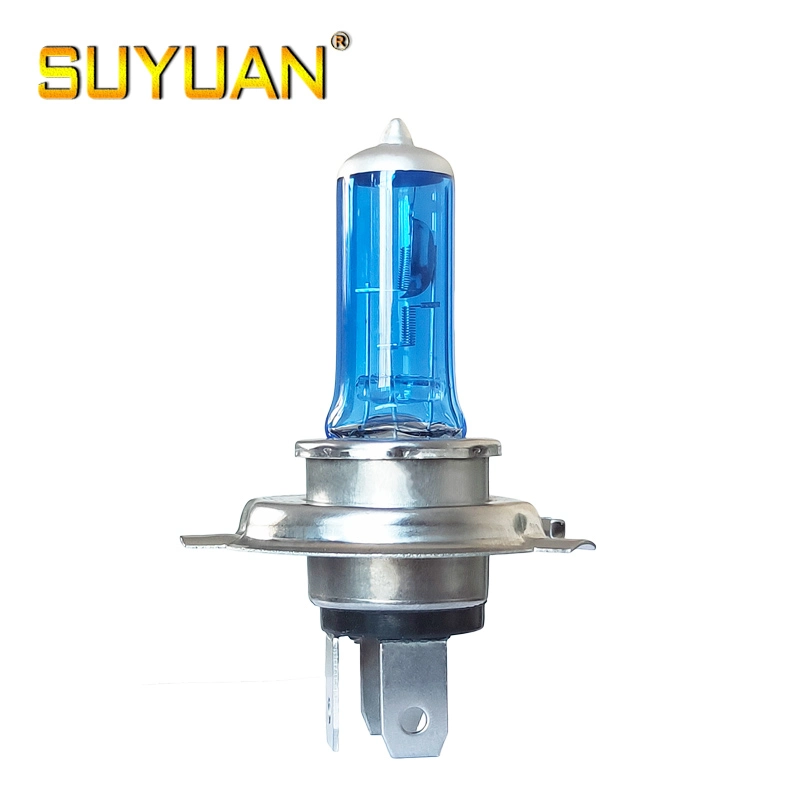 Headlight 5500K Blue H4 Bulb 55W 100W High Power Halogen Car High and Low Beam Lamp with Spire Box