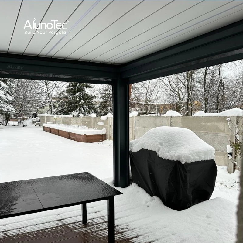 Comercio al por mayor vida al aire libre resistente al agua del techo de la persiana eléctrica Canopy toldos carpas Gazebo Pérgola aluminio bioclimática