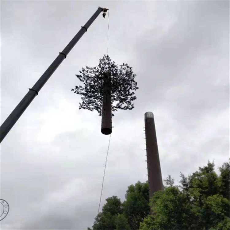 Tubo de acero de Pino de la torre de antena monopolo de 100 pies de Radio y Televisión móvil inalámbrica MW camuflado de la torre de árbol de comunicaciones