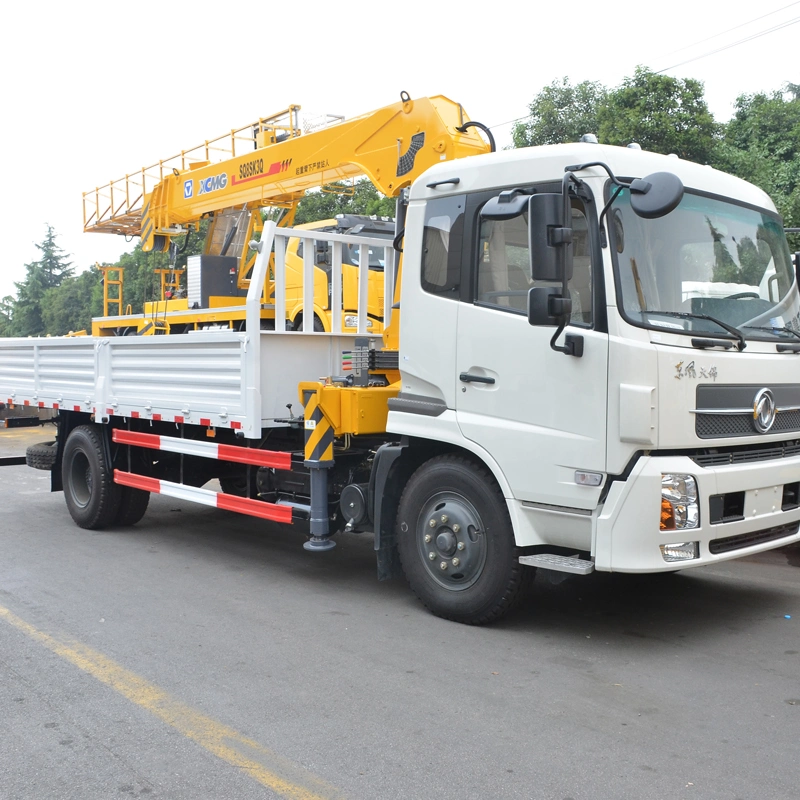 China Flatbed Truck with Crane 4 Ton 5 Ton 6 Ton 8 Ton 10 Ton 12 Ton 16 Ton Truck Mounted Crane Telescopic Boom Knuckle Boom Mini Crane Truck