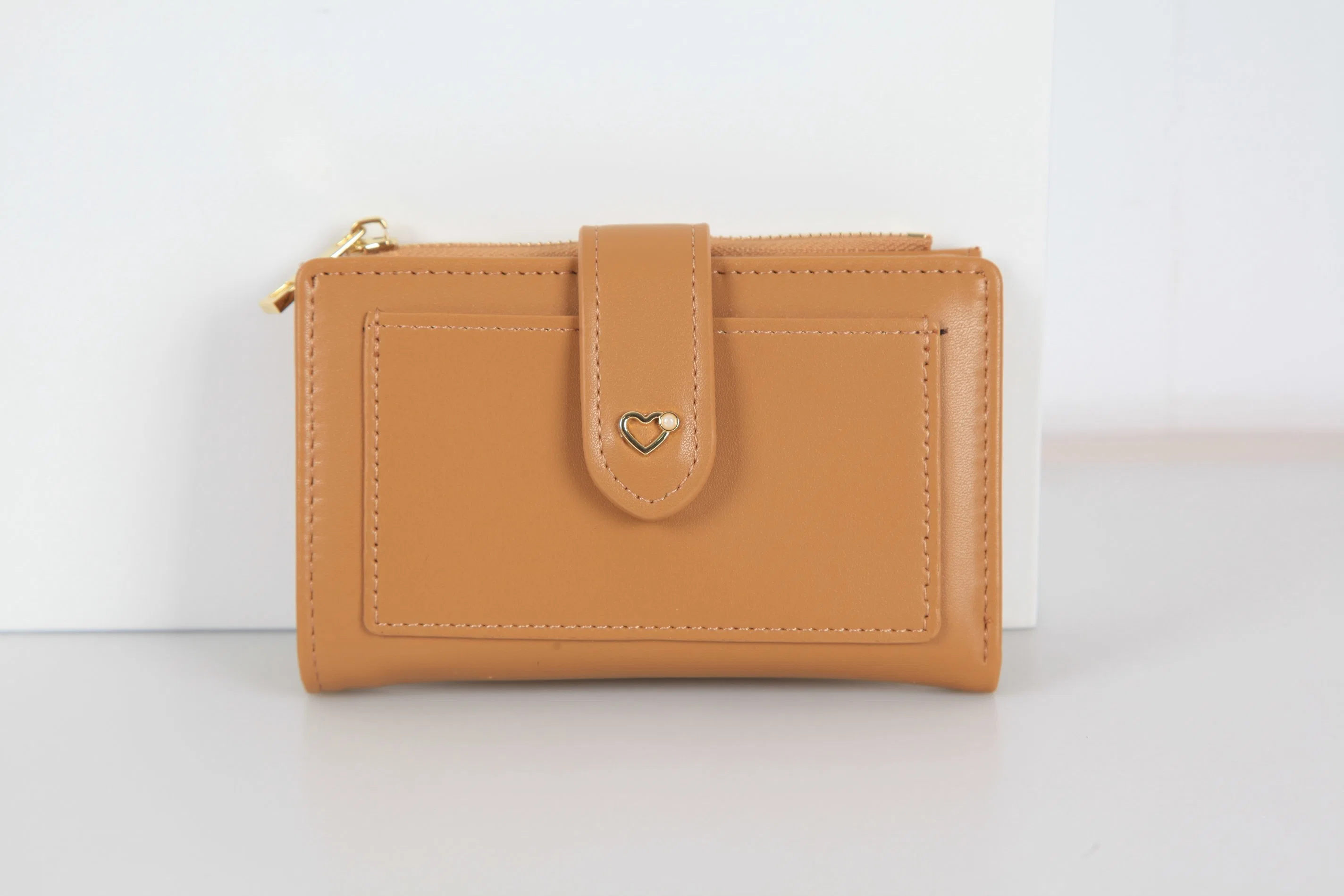 Women&prime; S Short Multi-Card Thin Simple Zipper Clutch