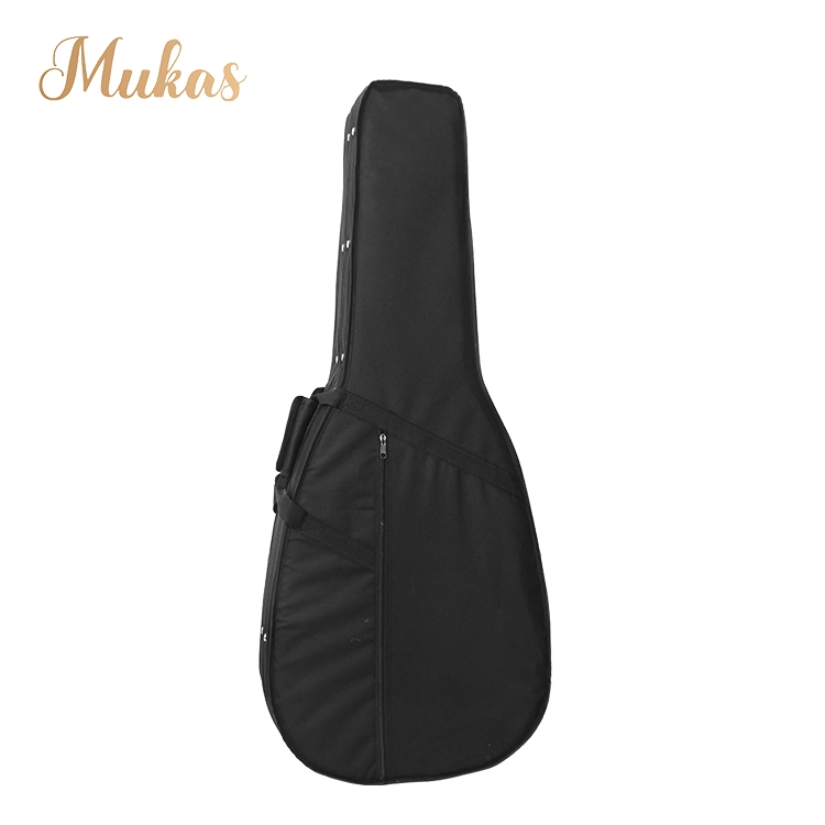 Fábrica OEM Musical Instrument Case Bolsa de guitarra acústica/clásica Doble hombro Correas 600D Oxford Sponge Foam 40inch 41inch Caja de guitarra