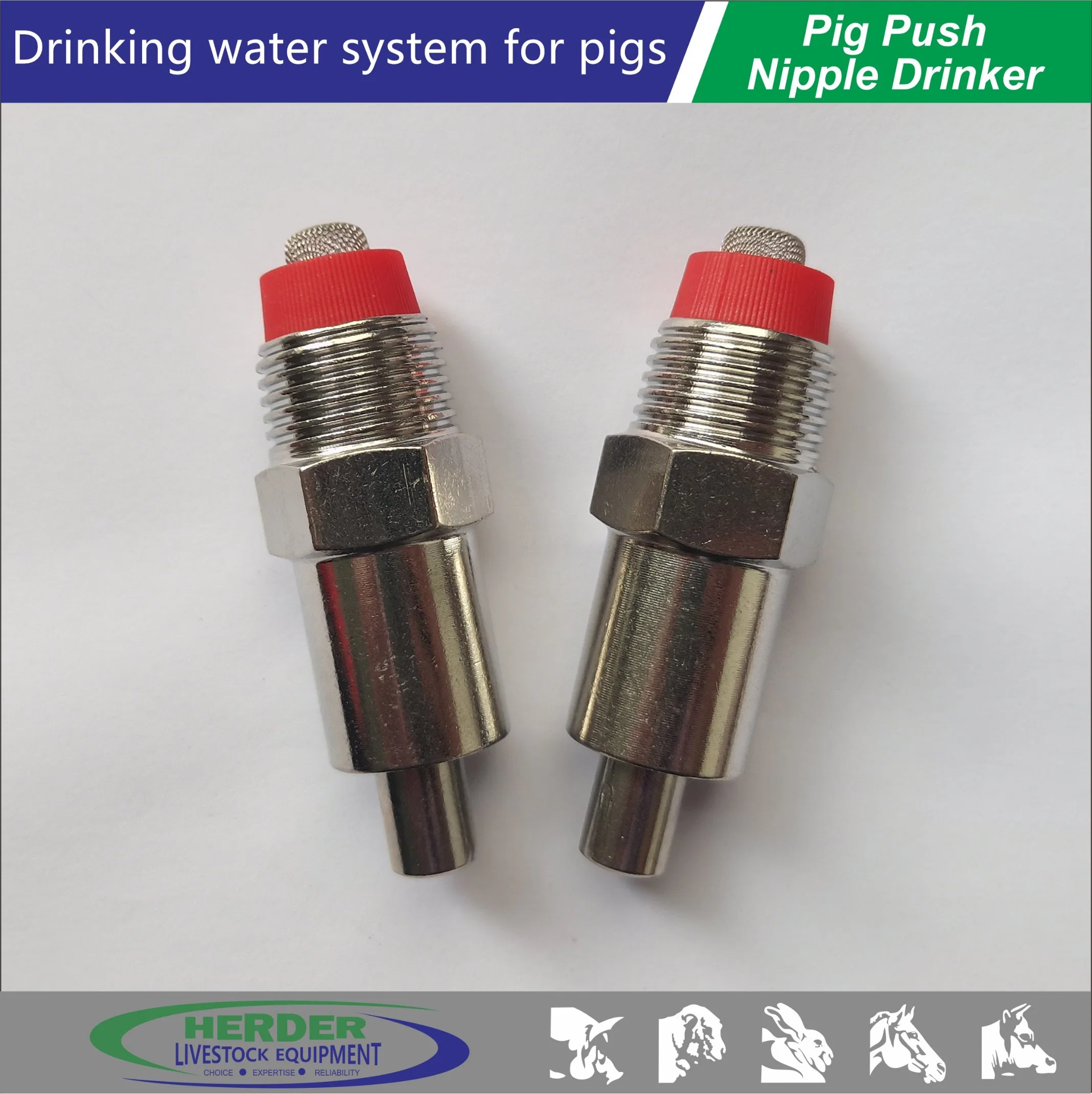 Hog Acero inoxidable Drinker automático Nipple Pig Farm Equipo de bebida