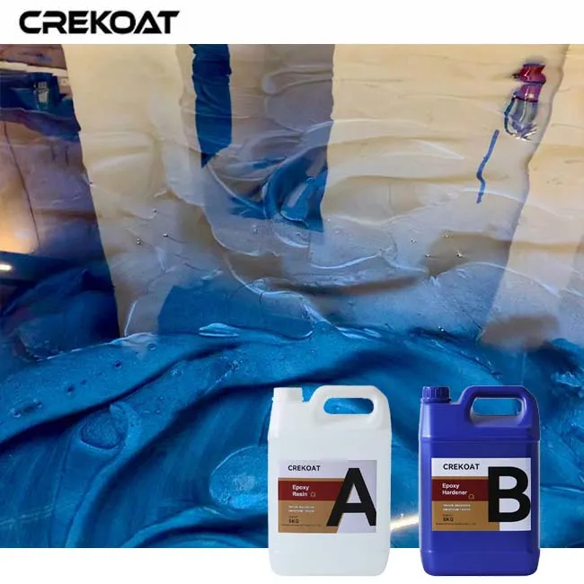 Solvent Free Odorless Blue Ocean Metallic Epoxy Floor