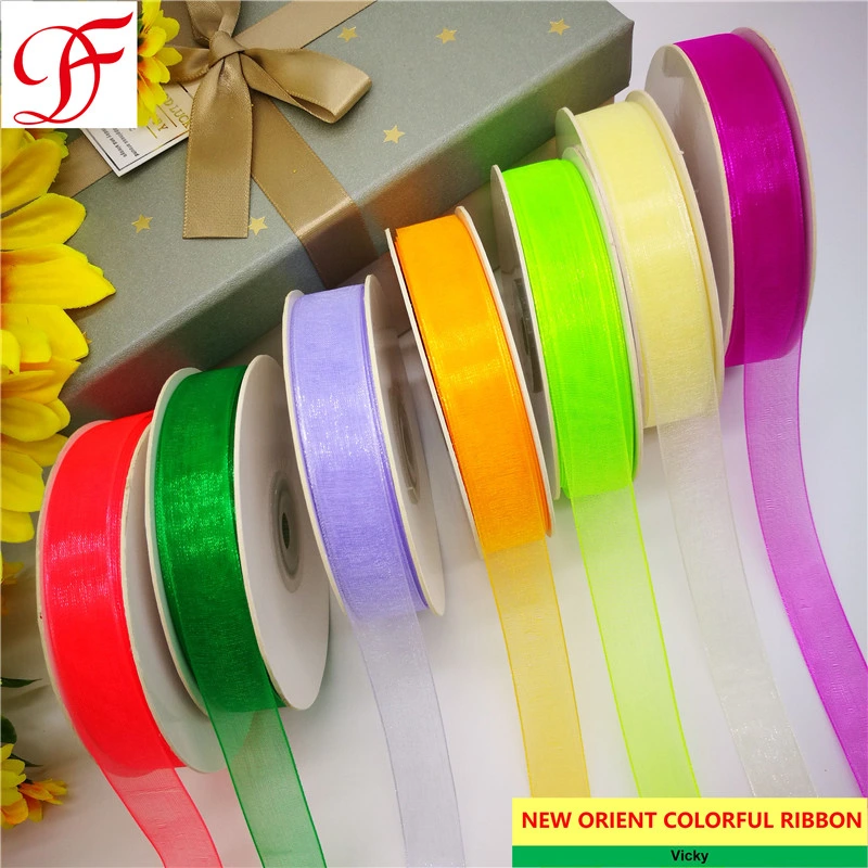 Factory Supply Nylon Sheer Organza Ribbon Grosgrain Satin Ribbon Hemp Ribboin Jute Ribbon Nastri Doppio Raso Fitas Cetim for Decoration/Wrapping/Garments/Gifts