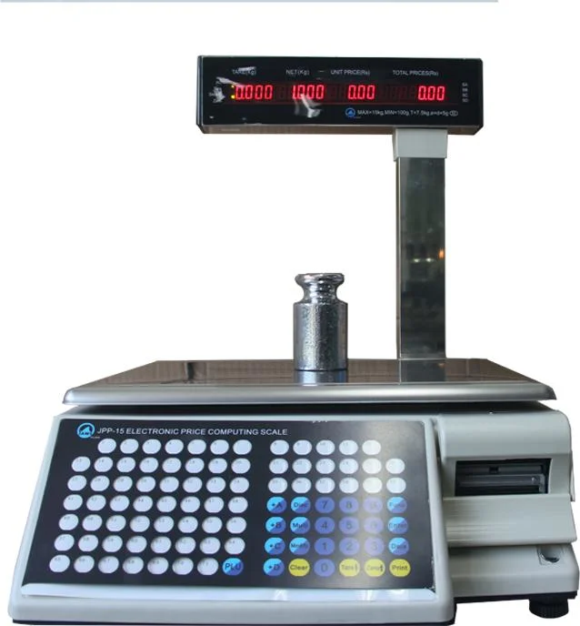 Label Printing Barcode Scale Contact to Computer Heavy Durty Body Dual LED Display for Supermarket