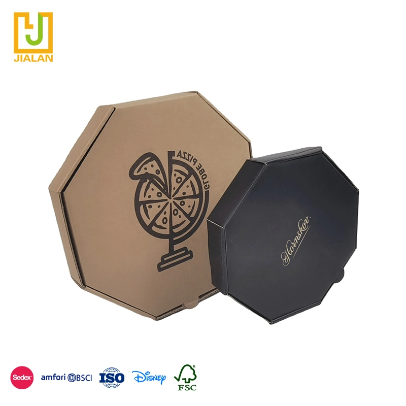 Colgante de almacenamiento de cartón de embalaje de regalo cosmética Mostrar Joyas de madera de mango corrugado de cartón plegado de la impresión de ver la caja de Pizza caja de papel Kraft personalizada