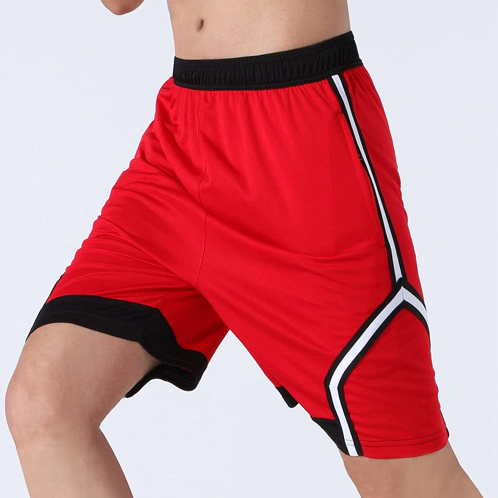 Blanco Custom Logo transpirable malla poliéster Hombre Escuela de baloncesto pantalones cortos Logo Shorts deportivos personalizados ropa deportiva de verano para jugadores de equipo