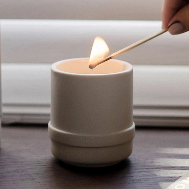 Bougie parfumée en pot en verre avec boîte pliante, couleur de dégradé largement utilisée pour Noël en cire de soja