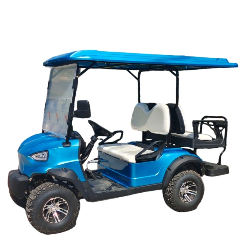 Factory 4+2 Seat Sightseeing Bus Club Cart Electric Golf Buggy Hunting Car with Touch Screen Multi-Media Player Backup Camera