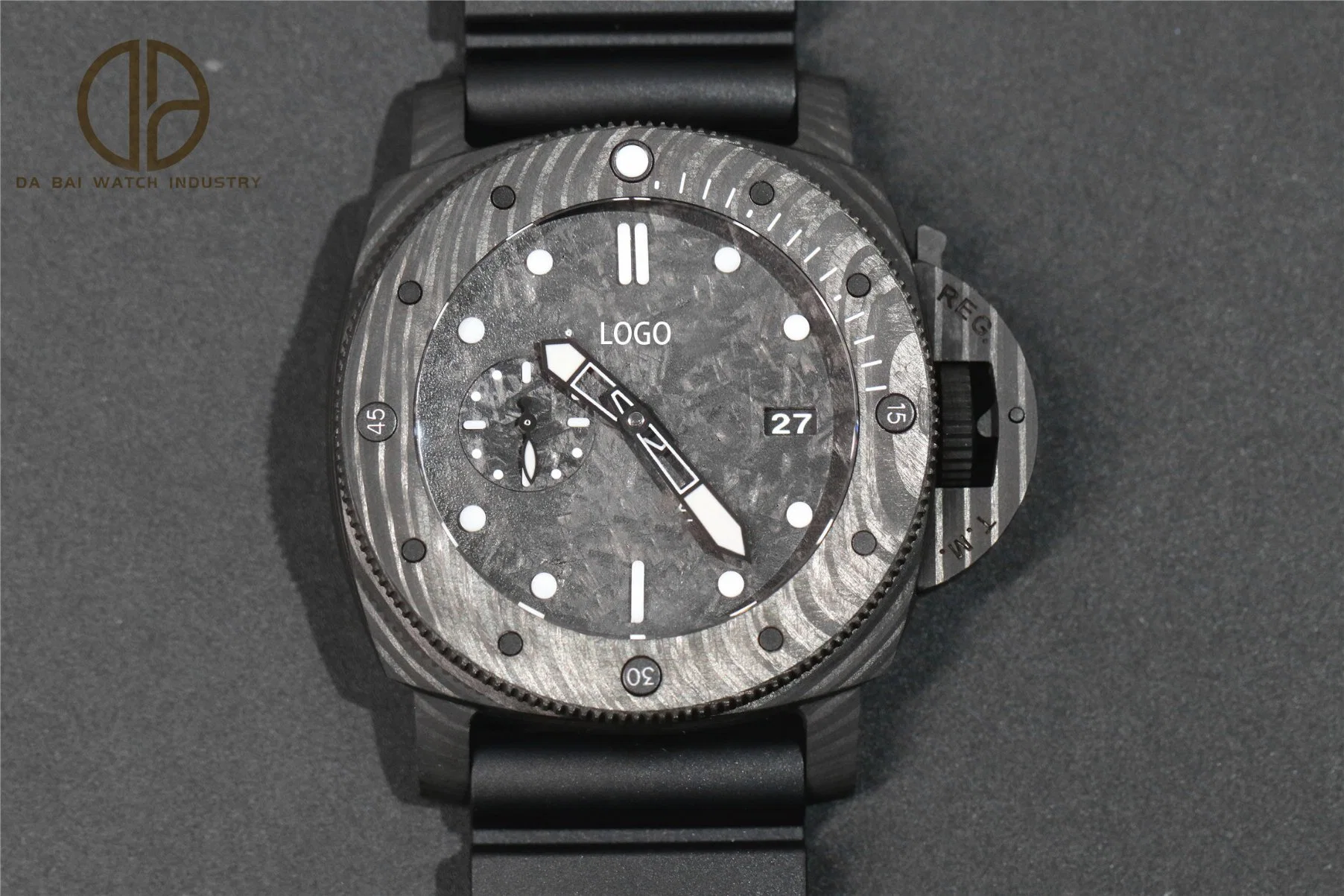 Super Clone Watch Vs Factory 979 Luxury 5A Watch P9001 Movement Ceramics Watch Carbon Fiber Watch Men's Mechanical Watch