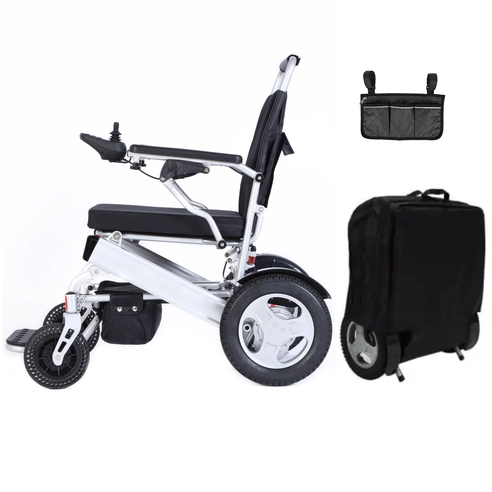 Aluminum Lightweight Foldable Power Electric Wheelchair for Senior with 2*250W Brushless Motors