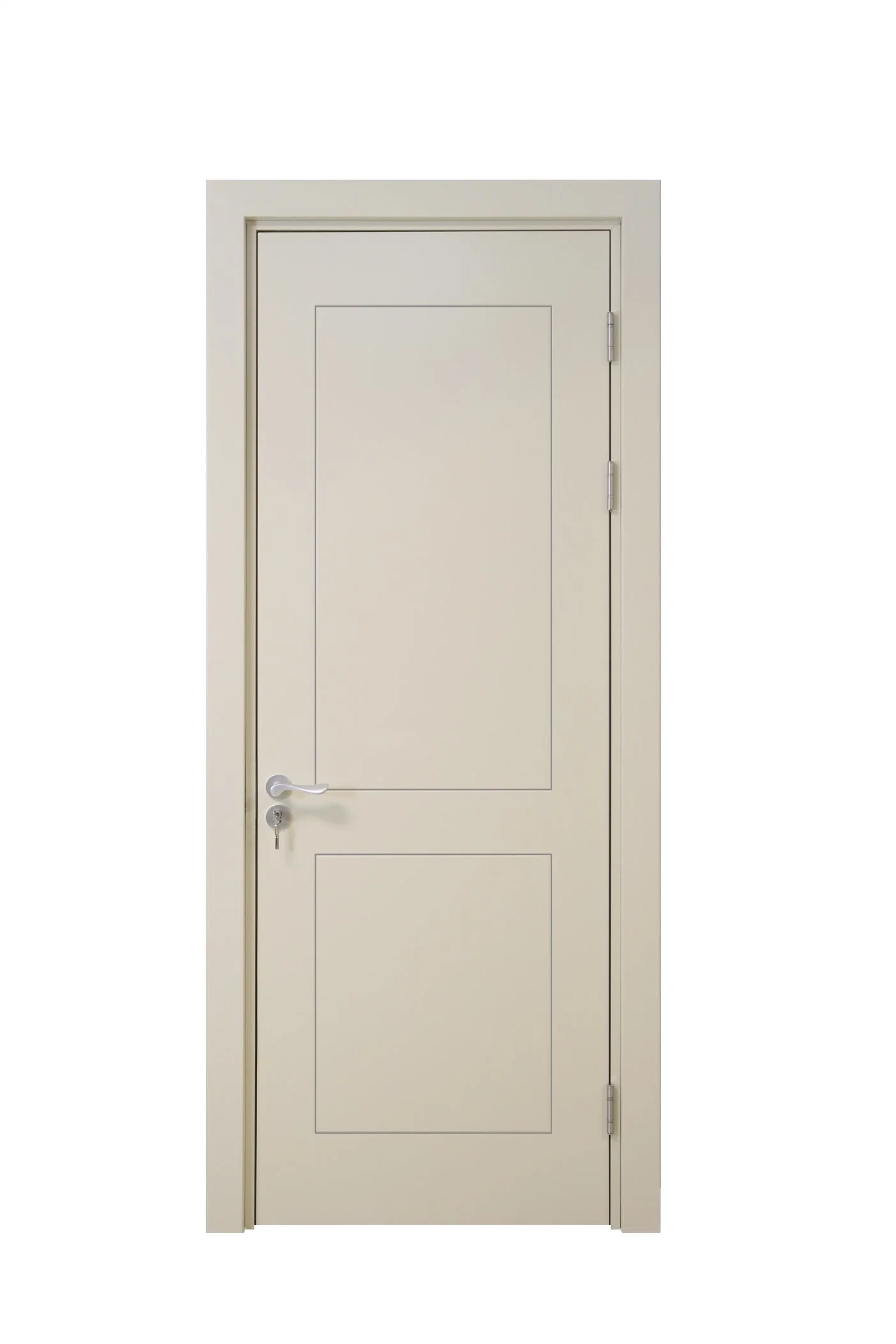 White Painting Wood Plastic Composite WPC Hollow Door