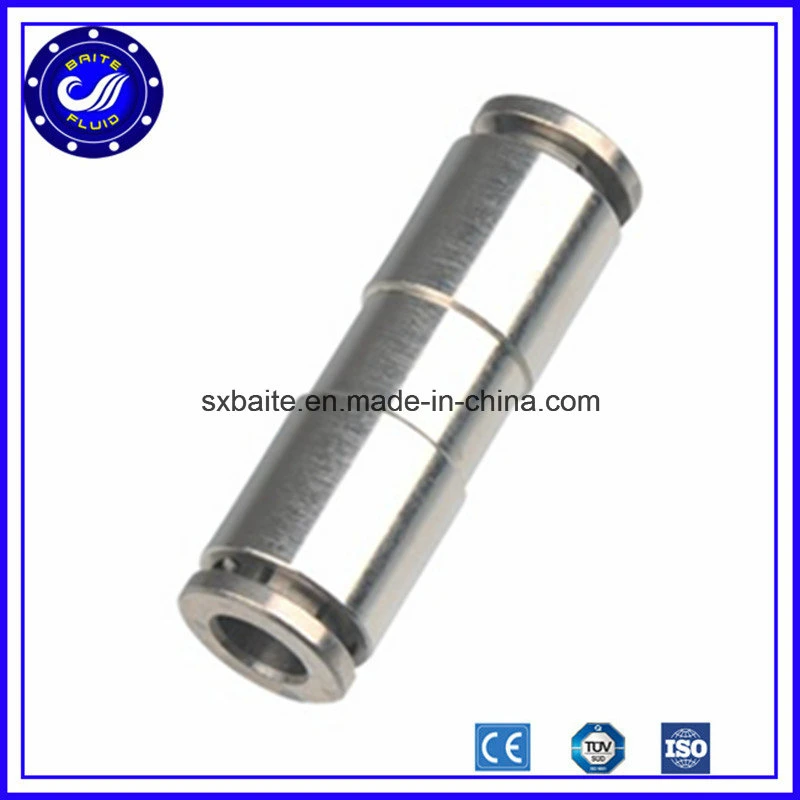 Straight Metal One Touch Tube Pneumatic Quick Fittings