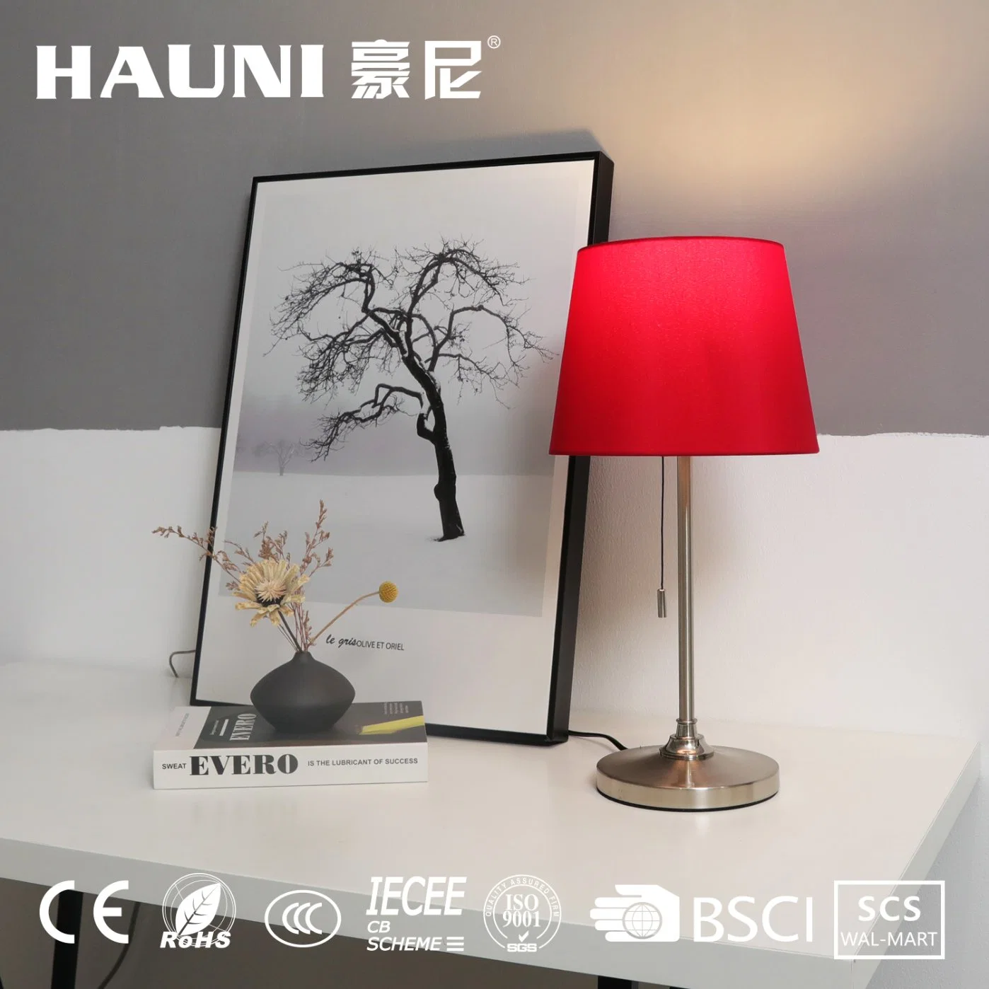 Nordic Decorative Simple Reading Lighting with Fabric Shade Modern Table Lamp