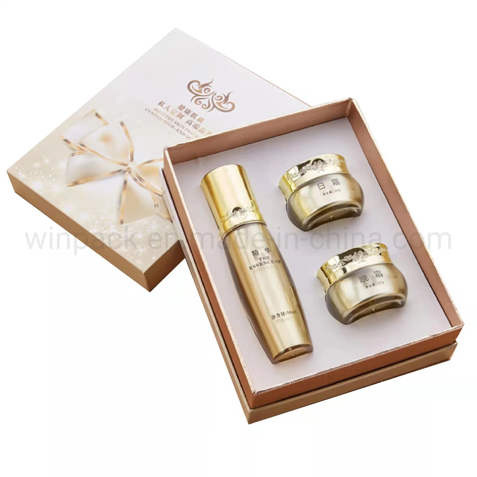 Custom Embossing UV Printing Gold Silver Paper Essential Oil Skin Care Makeup Cosmetics Perfume Lipstick Health Products Gift Paper Box Gift Carton Box