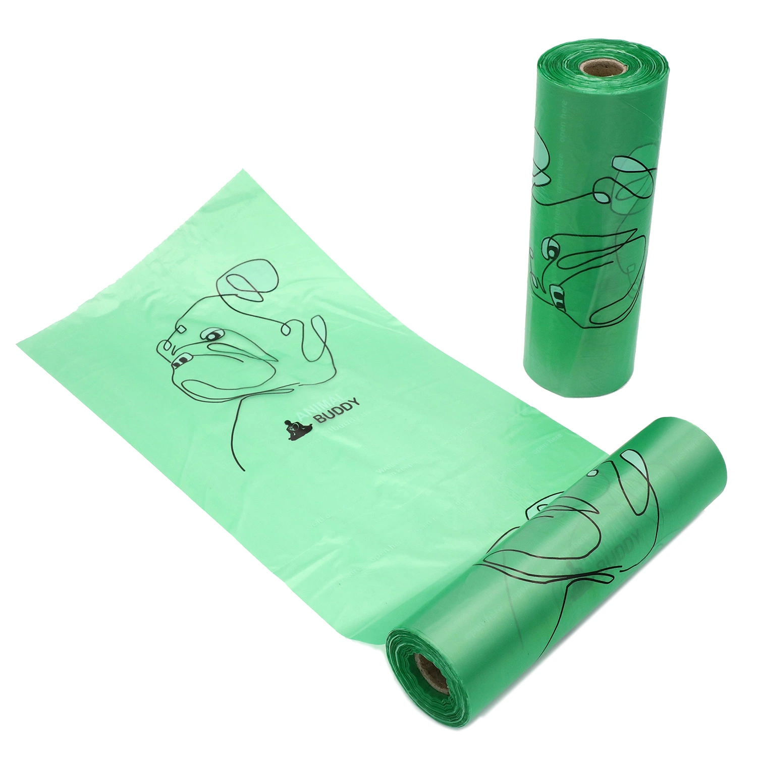 Ziplock poubelle compost T-shirt biodégradable HDPE PLA haute résistance LDPE plastique chien Poop Diaper Fabricant Drawstring Garbage Bag Factory Fabricant