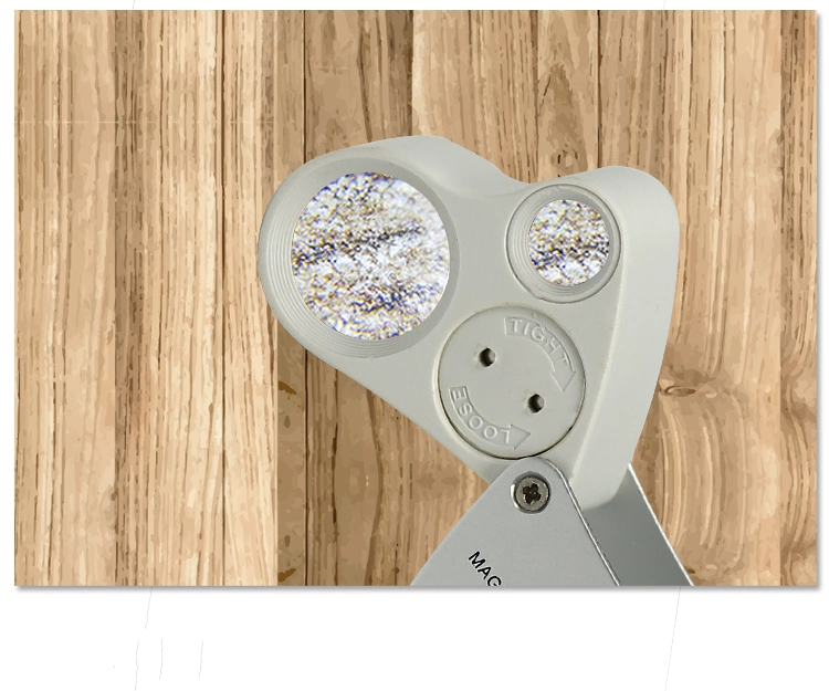 Schmuck-Lupe 30X60X mit 2 Super LED-Lampen 9889