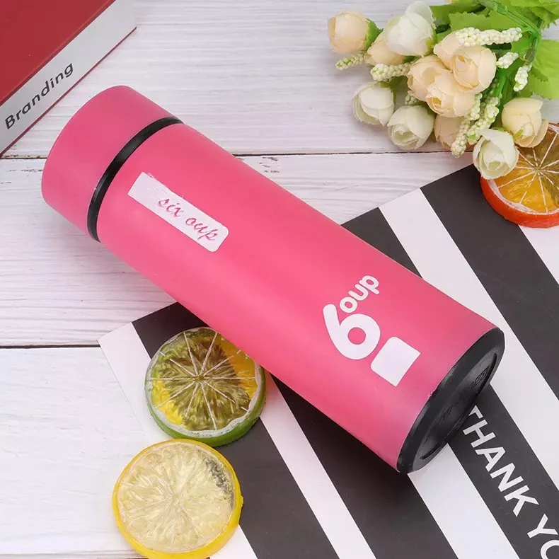 450ml Portable Outdoor Traveling Drinking Bottle Student Accompanying Cup Creative Straight Insulated Glass Bottle