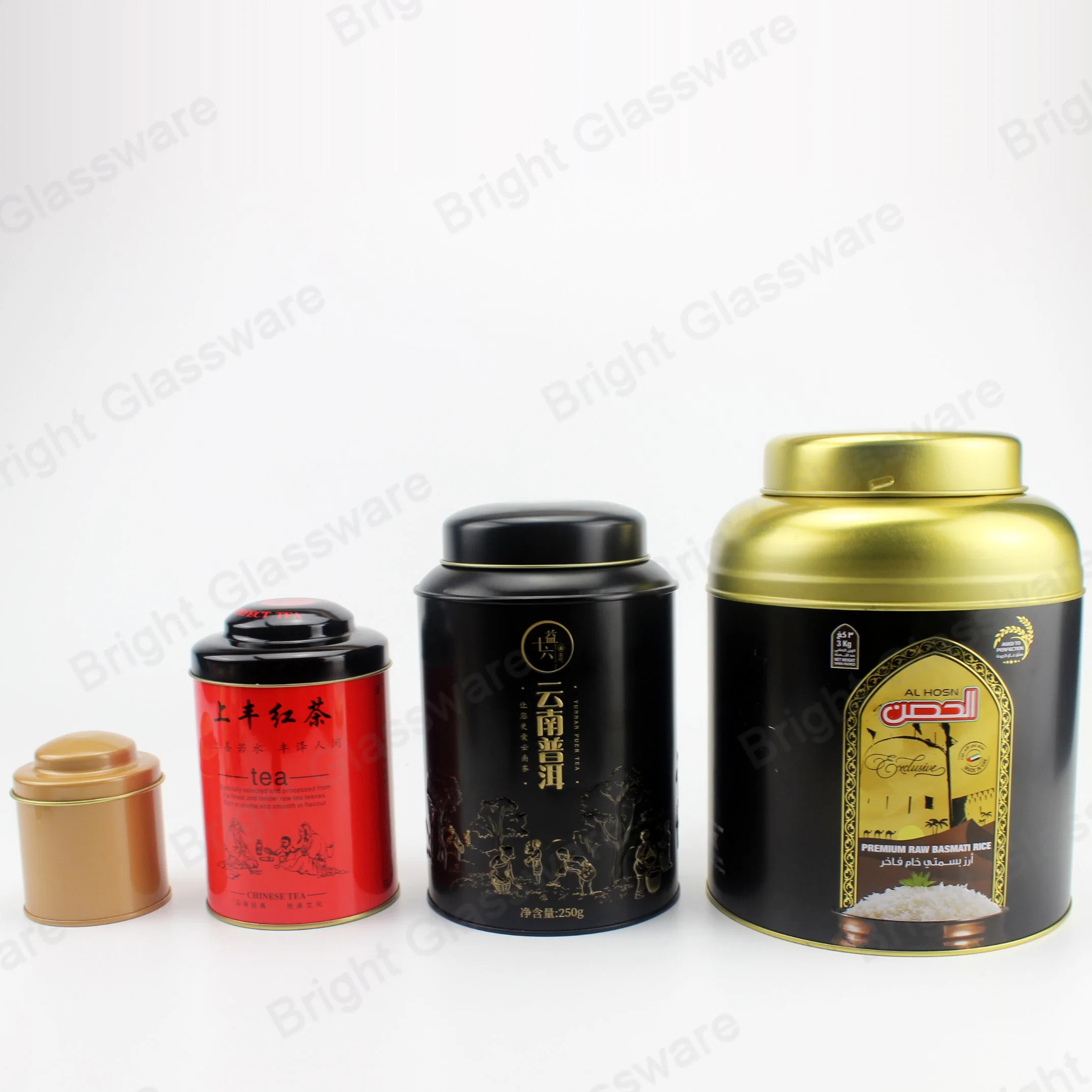 Wholesale/Supplier Food Grade Round Metal Tin Box Large Airtight Empty Tea Can Tin Container