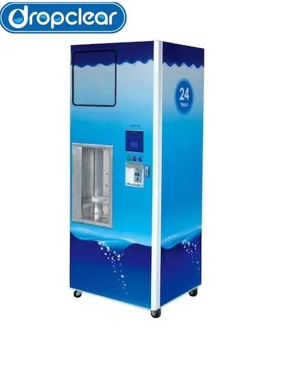 Distributeur automatique d'eau à osmose inverse durable, modèle standard, fonctionnant avec des pièces de monnaie.