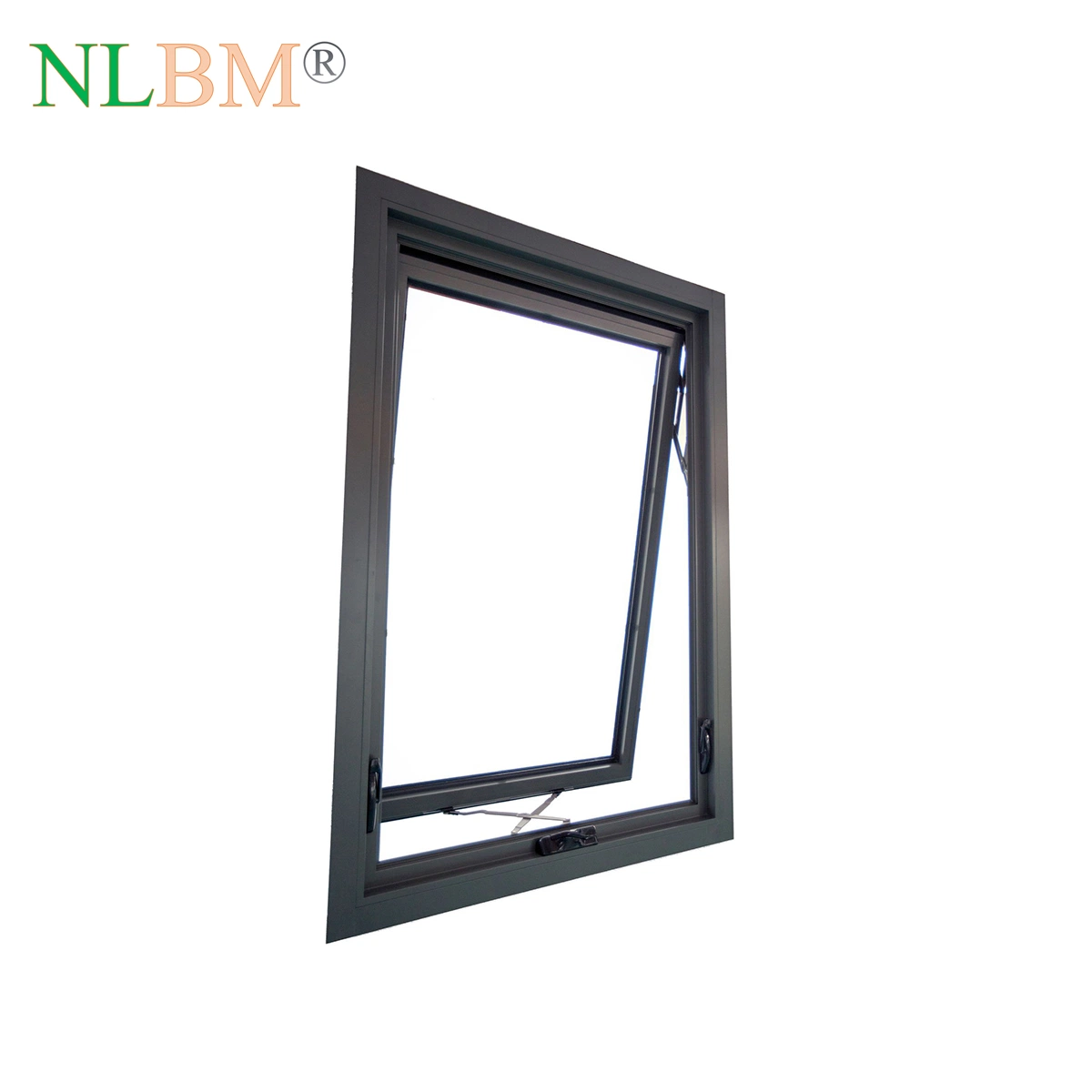 Foldable Crank Handle Wood Aluminum Casement Window Shutter Aluminum Clad Solid Wood Outward Opening Window