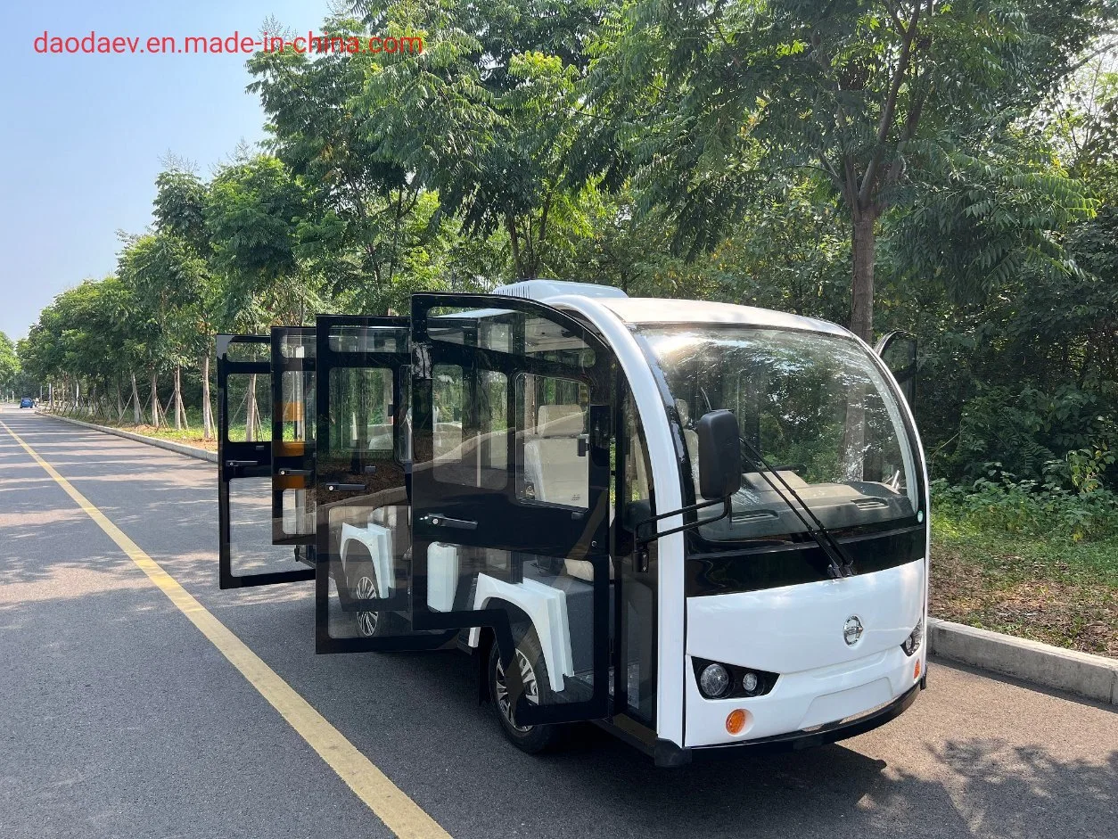 Usine chinoise Bus touristique électrique à batterie lithium de 72V 7.5kw à haute performance, à charge super rapide, avec 11 places assises, ouvert/fermé, voiture de tourisme F11m-Qm12.