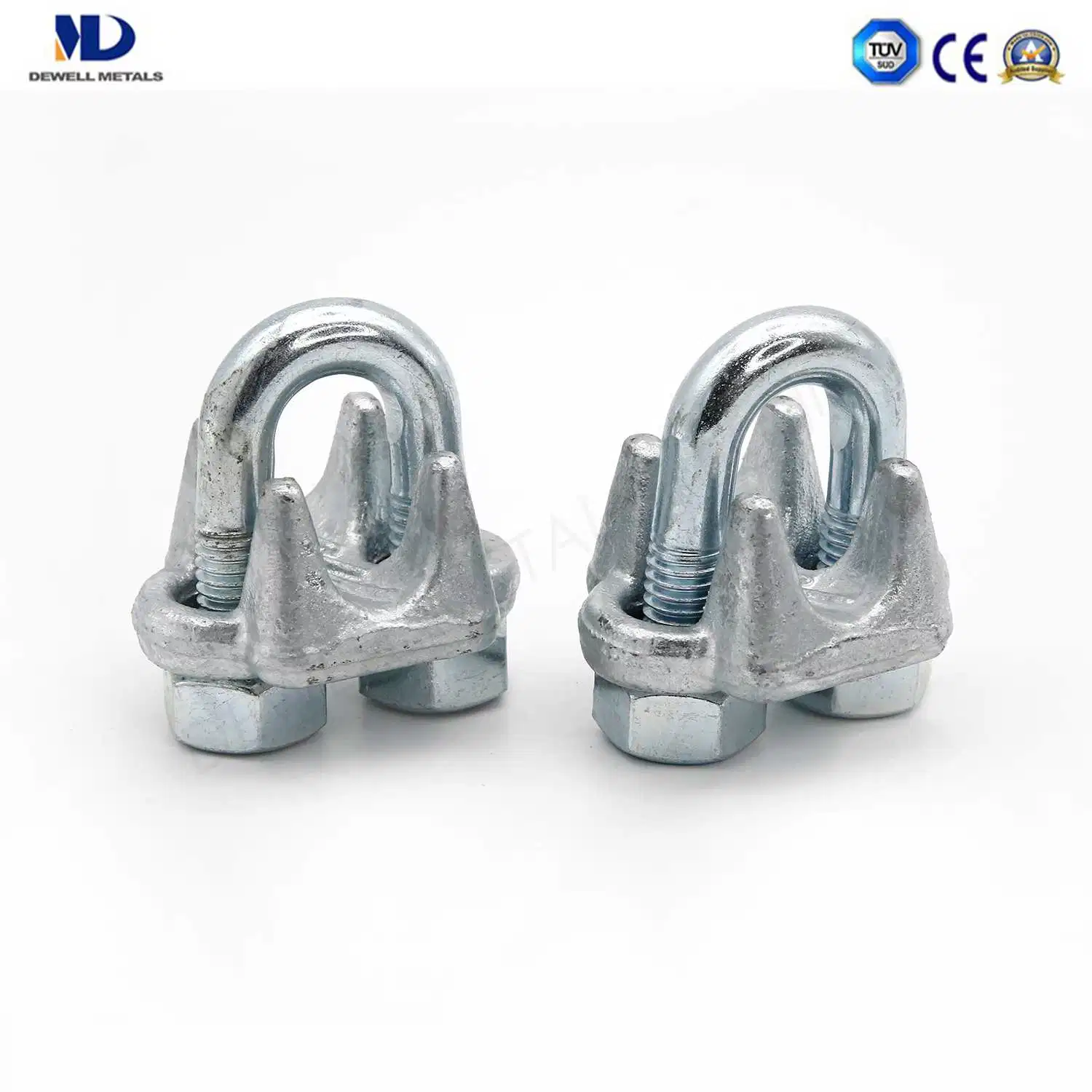 Professional Manufacturer of Electric Galvanized Cable Clamp Casting Malleable Base Type a Wire Rope Clip