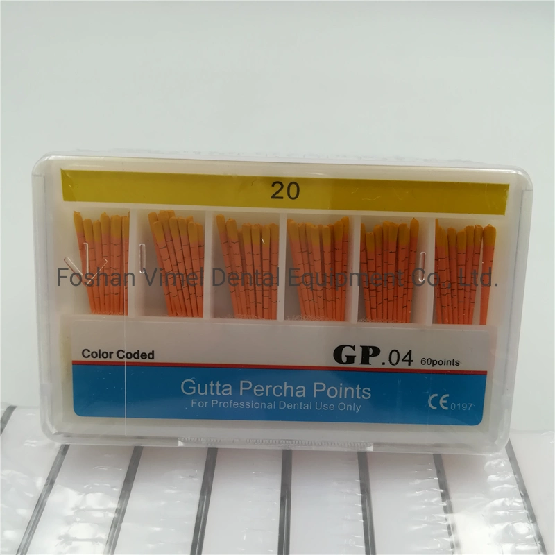 Taper 02 / 04 / 06 Dental Gutta Percha Points with Depth Marked Gp Dental Materials