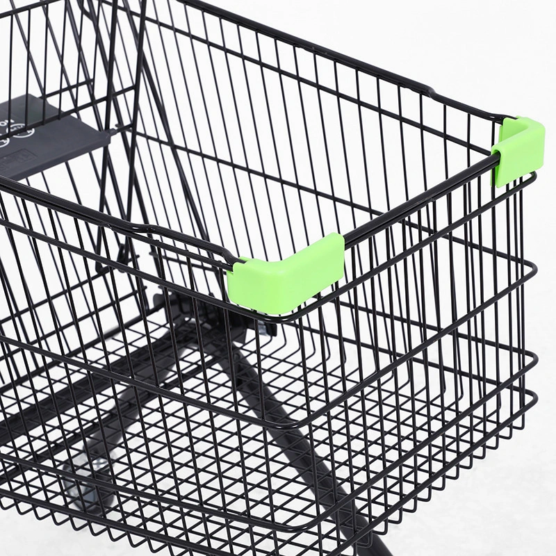 Metal Supermarket Shopping Carts Trolley with 4 Wheels