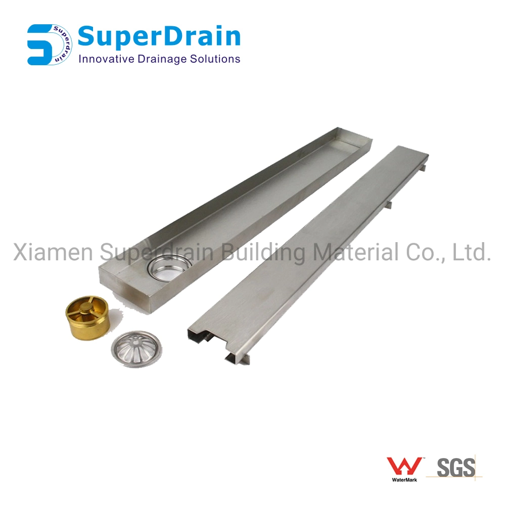 China Supplier Easy Clean Hotel Stainless Steel Linear Bathroom Shower Floor Drain