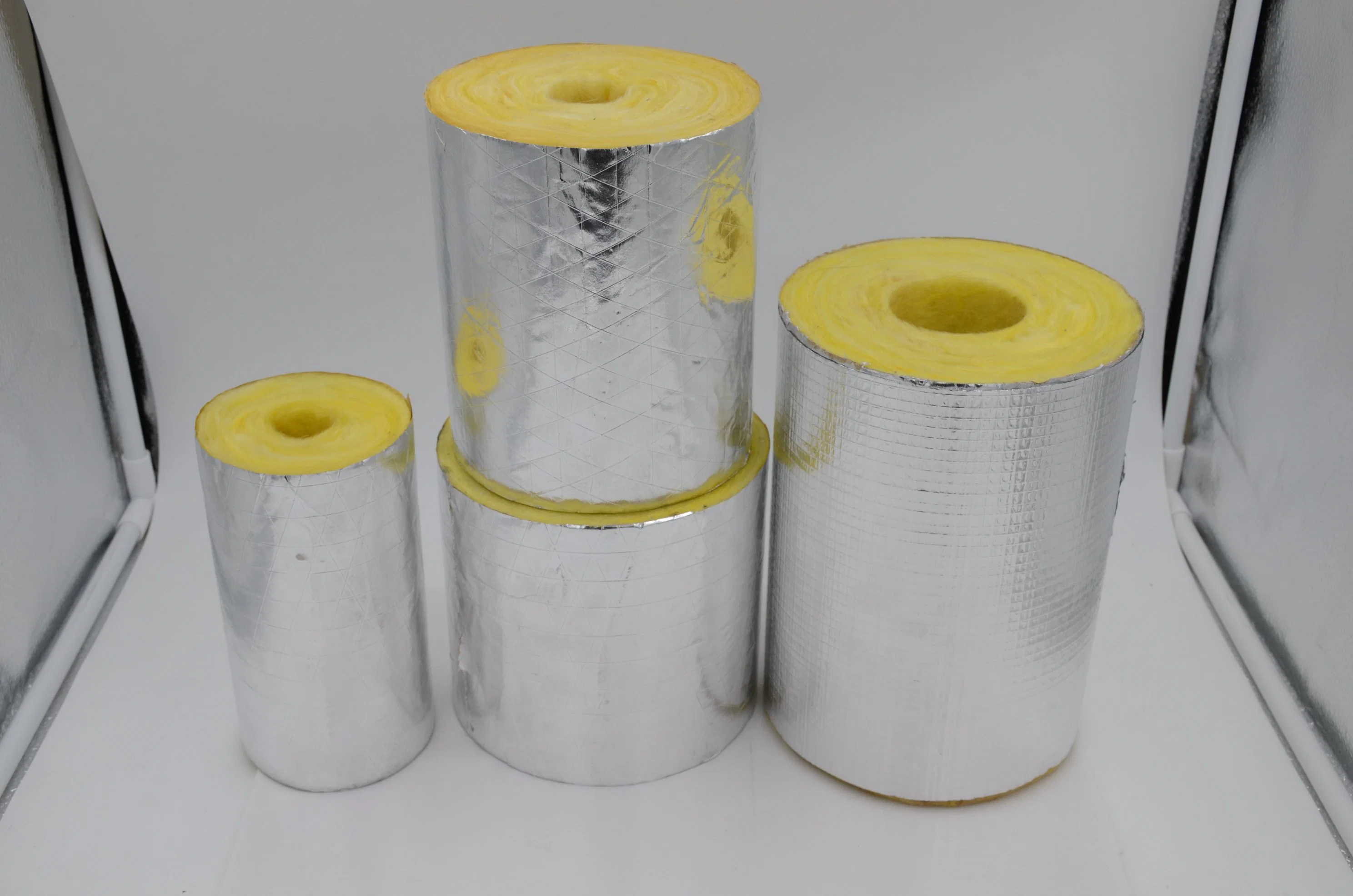 100mm aislamiento de lana de vidrio con papel de aluminio para tubo de aislamiento