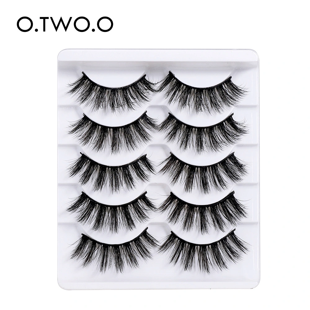 О. 2. O Новые продукты 3D Fake Eyelashes 5 пара естественных локонов толстые трехмерные имитационное фиктивное имитация поддельные ресницы 3D-46