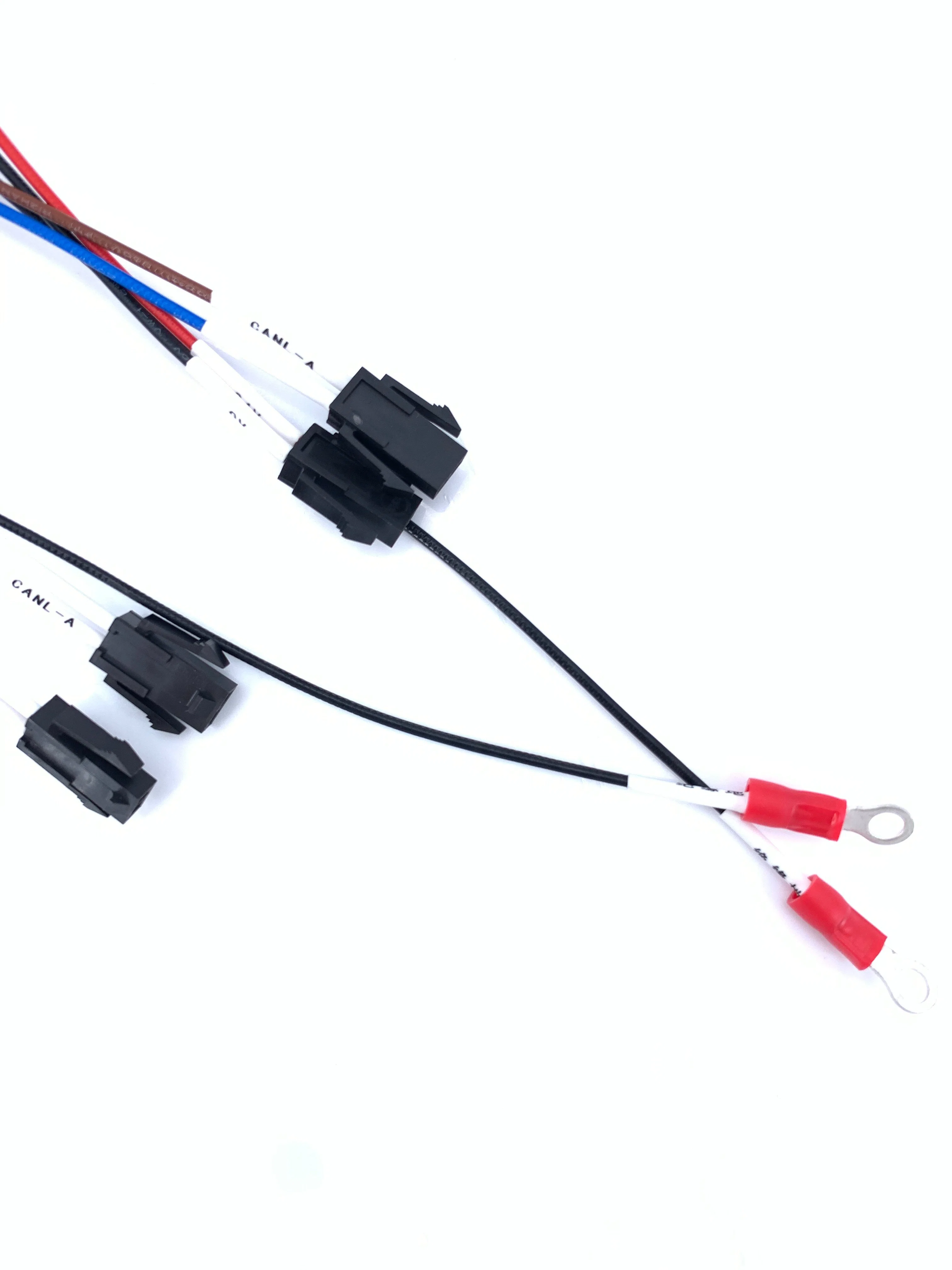 New Energy Vehicle Waterproof Connector, Cable Wiring Harness, Tyco 282106 Sensor Connector, 4p Wire to Wire, Sleeve High Temperature Glass Fiber Tube Wire Line