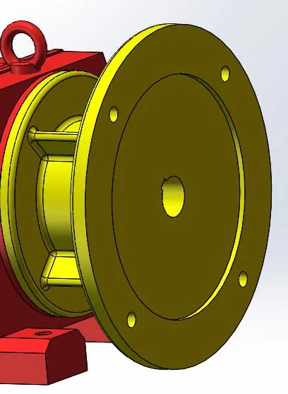 Helical Worm Gearbox Speed Reducer S Type Single Stage Transmission for Conveyor with Input B5/B14 Flange and Output Hollow Shaft