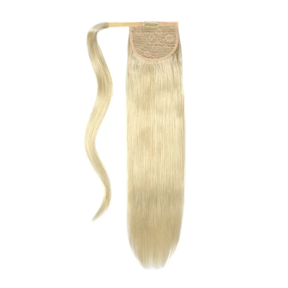 Long Blonde Ponytail Hair Extension, Kinky Straight\Curly Human Hair Ponytails 20 Inch Ponytail