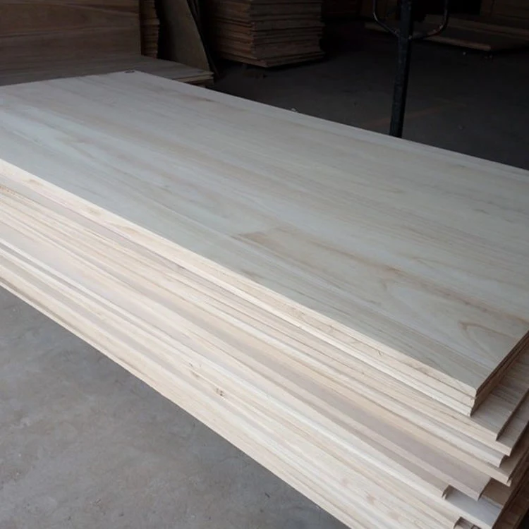 Tabla de muebles de madera cruda hecha a medida de madera sólida de Paulownia Plank de madera