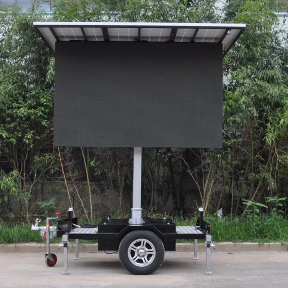 Solar LED Mobile Outdoor 4sqm Advertising Display Sign Trailer/Traffic/Billboard/Videowall