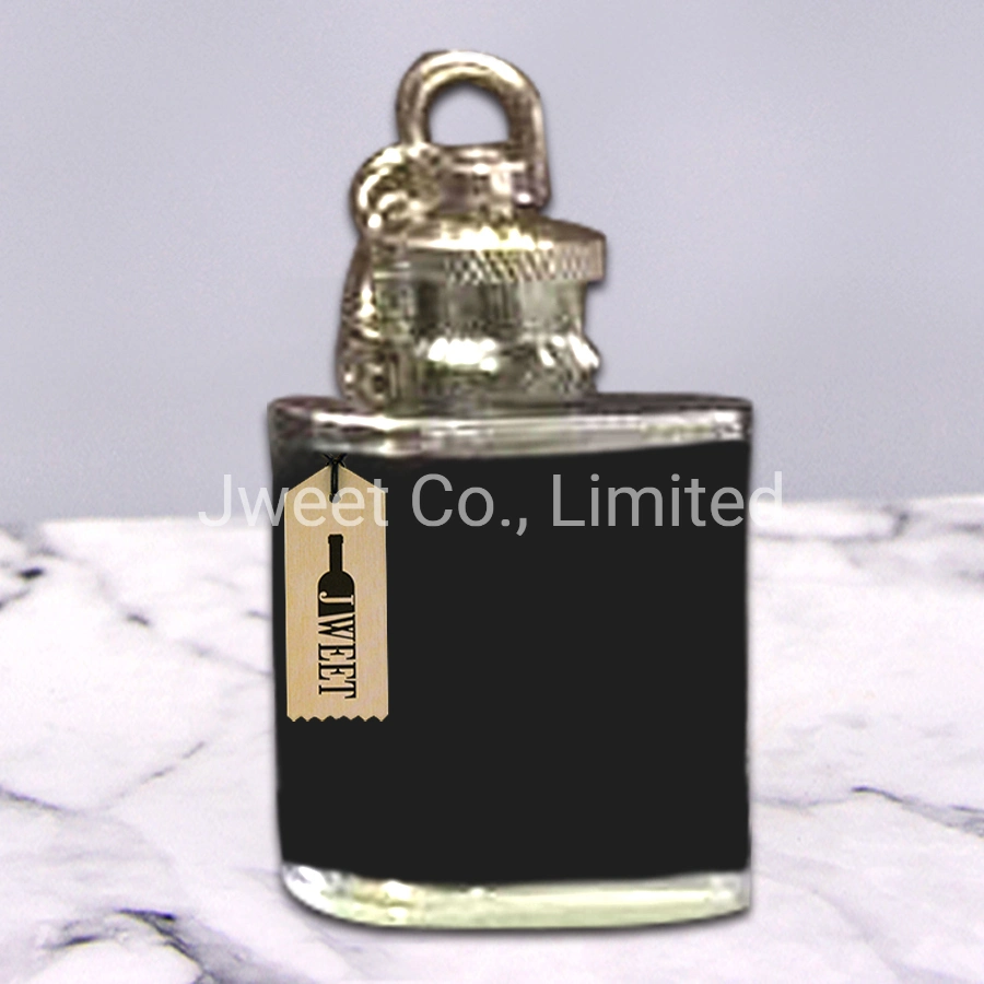 10oz Wisky Whiskey Black Flask Stainless Steel Hip Flask Leather