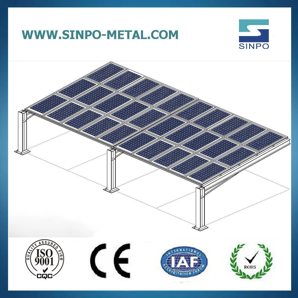 Einzelne Solar Dach Carport Halterungen Solar Car Parking System Einschließlich Solarpaneele Carport Vordach Regalsystem