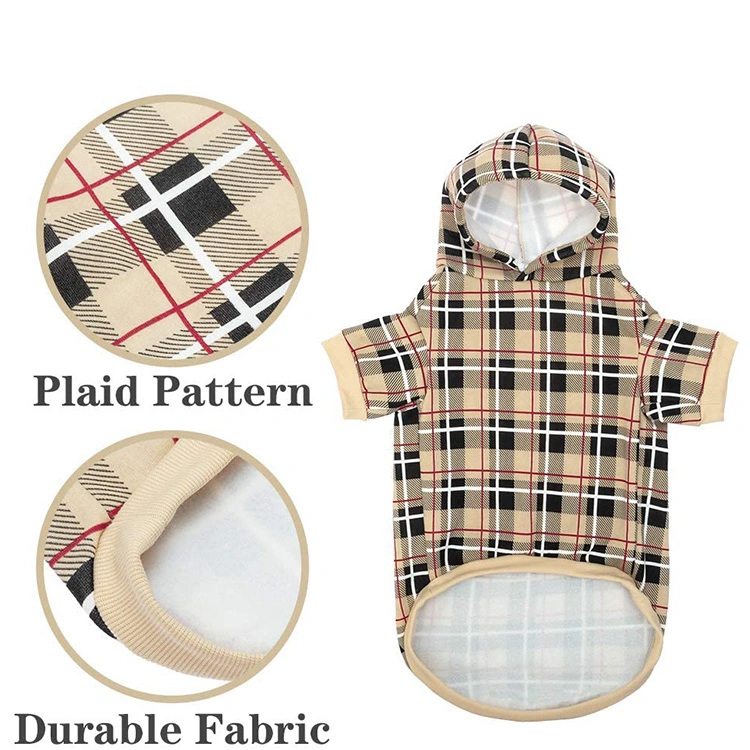 Wholesale/Supplier Plaid Printing Cotton Dog Clothes Shirt 2021 New Design