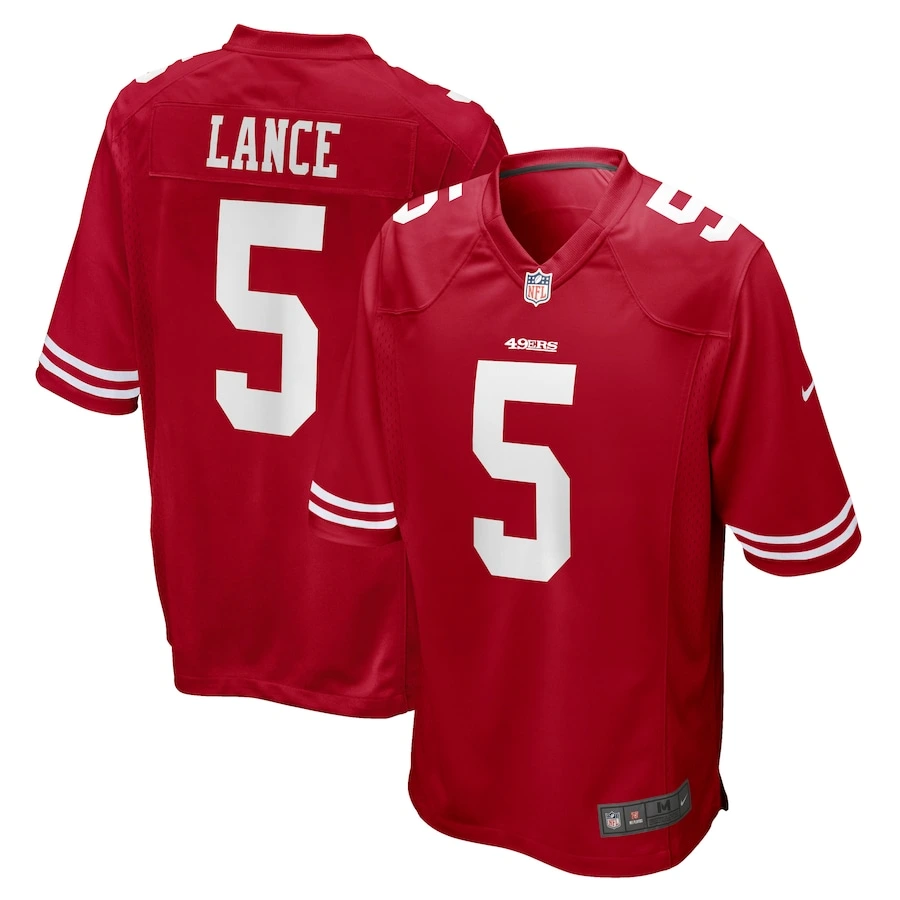 49ers Jerseys 5 Trey Lance Camisetas de fútbol