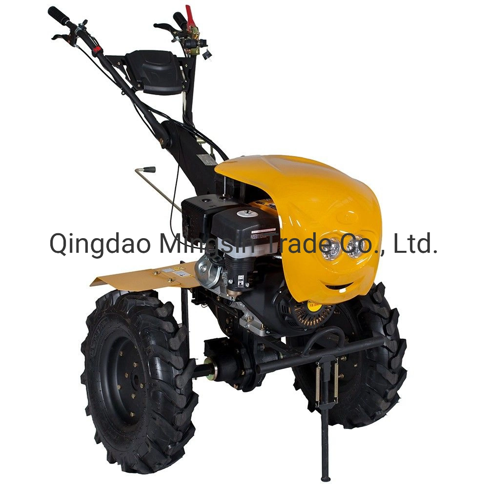 Mini-motocultivador Gt1050d/a, 6HP Cultivador de exploração e gasolina timão