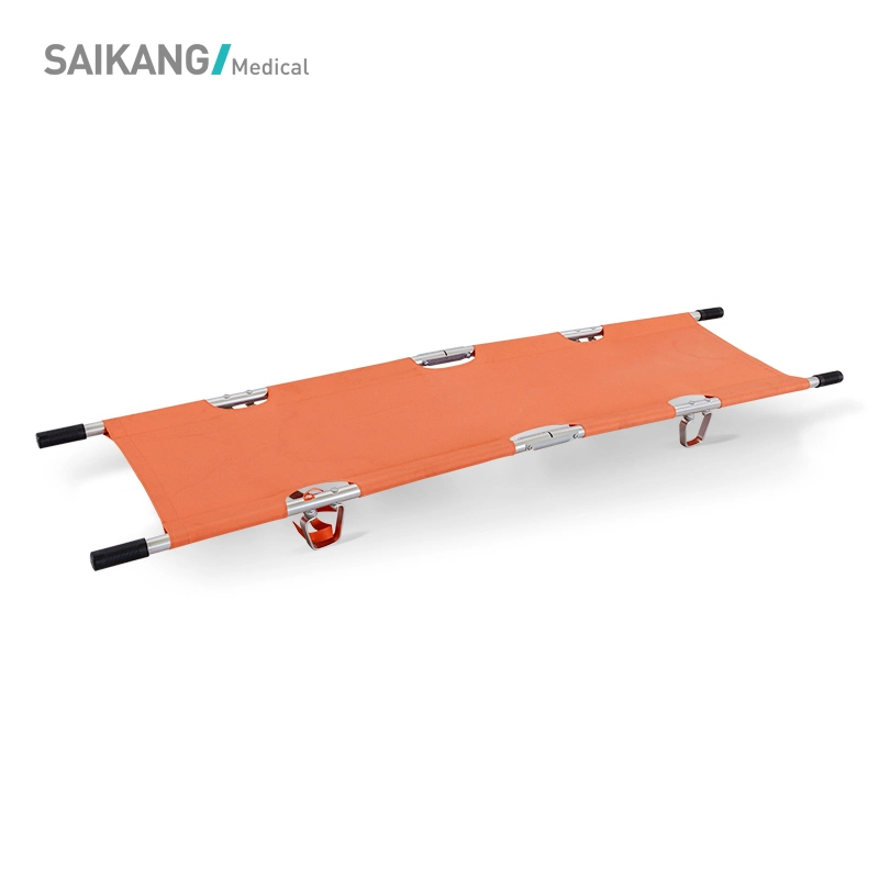 Skb040 (A002) Saikang Stainless Steel Medical Ambulance Fireproofing Waterproof Foldable Emergency Stretcher