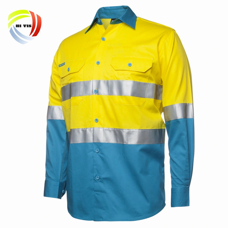 Factory Labor Workclothes Protective Clothing Long Sleeve Cotton Mechanic Mining Reflective Safety Uniforms Workwear