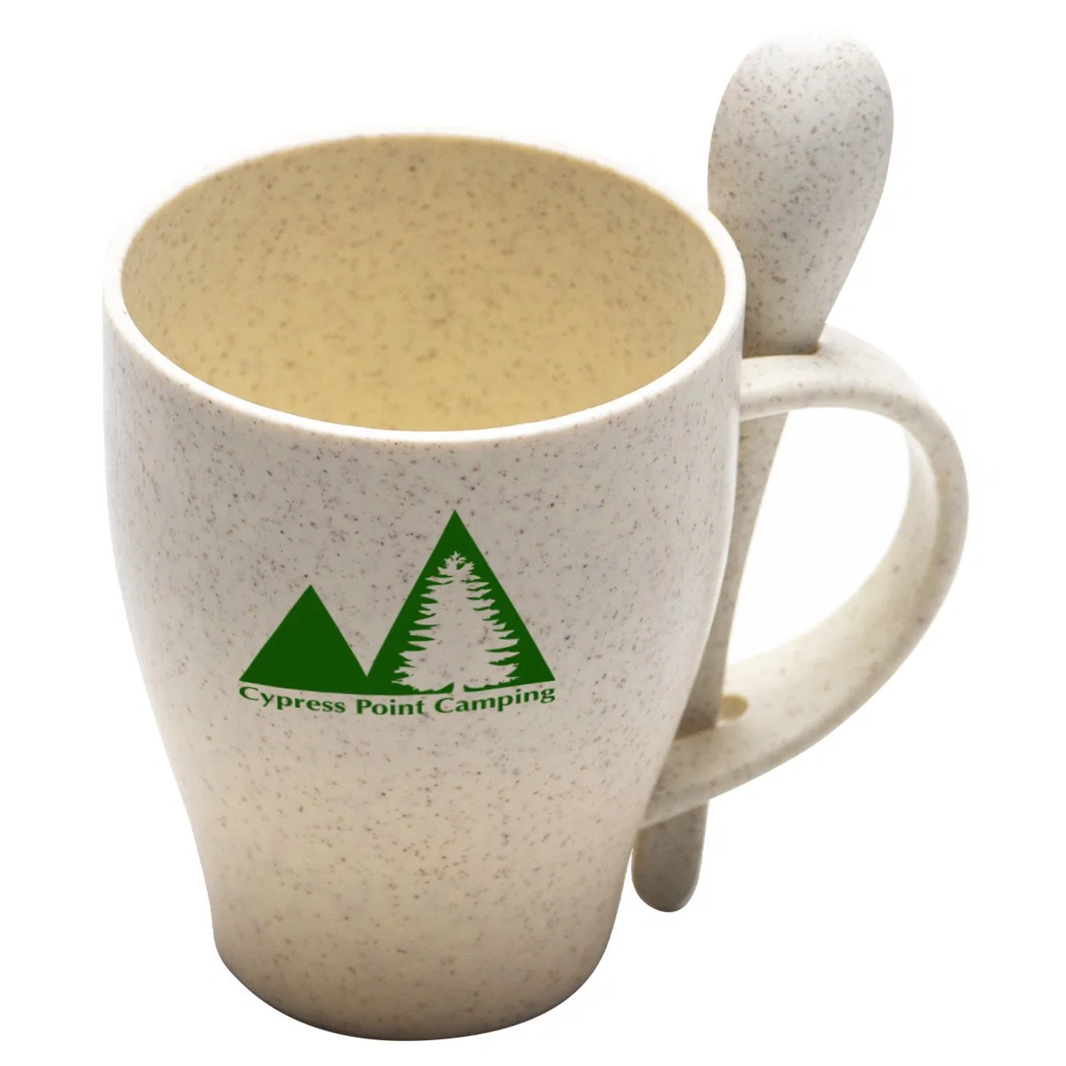 2oz Ceramic Mug Perfect Gift for Promotion Mug with Spoon Cream White Tone Grade a Quality Ceramic Foam Packaging